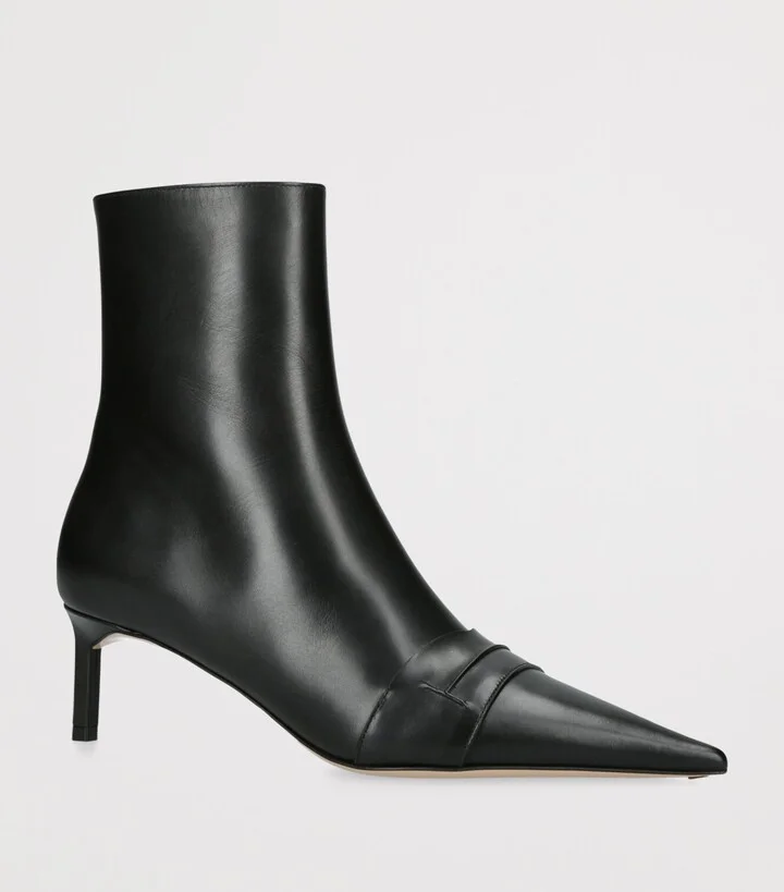 Tom Ford Leather Eva Ankle Boots 55 - Image 3