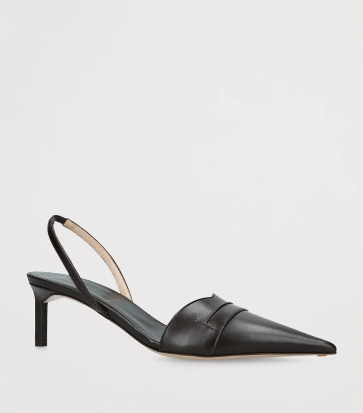 Tom Ford Leather Eva Slingback Pumps 55 - Image 3