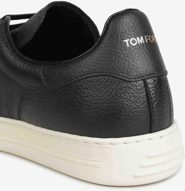 Tom Ford Leather Lace-Up Sneakers - Image 3