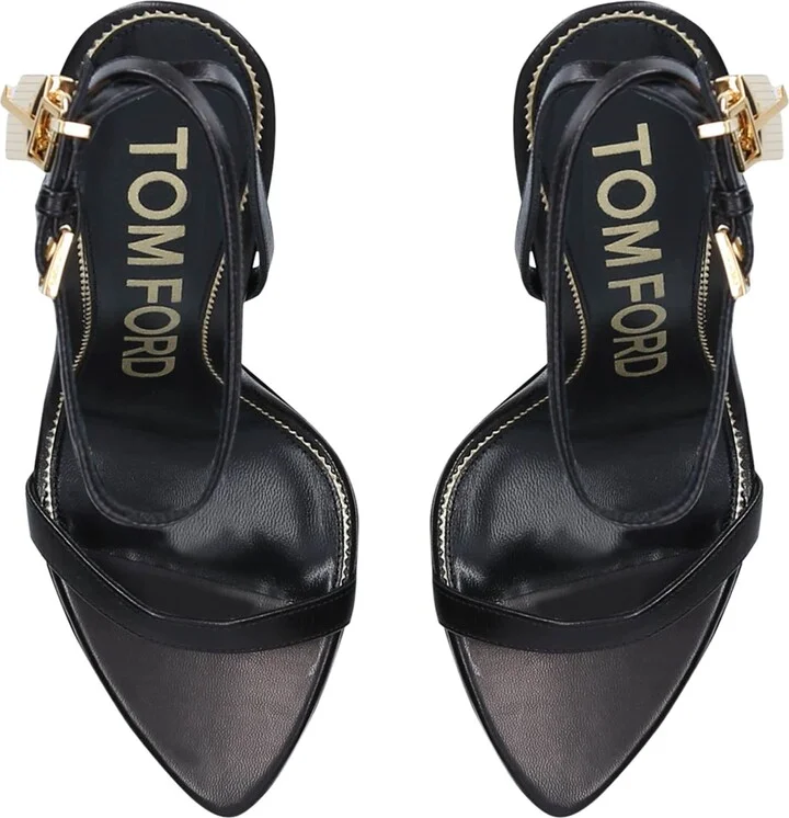 Tom Ford Leather Padlock Sandal 105 - Image 4