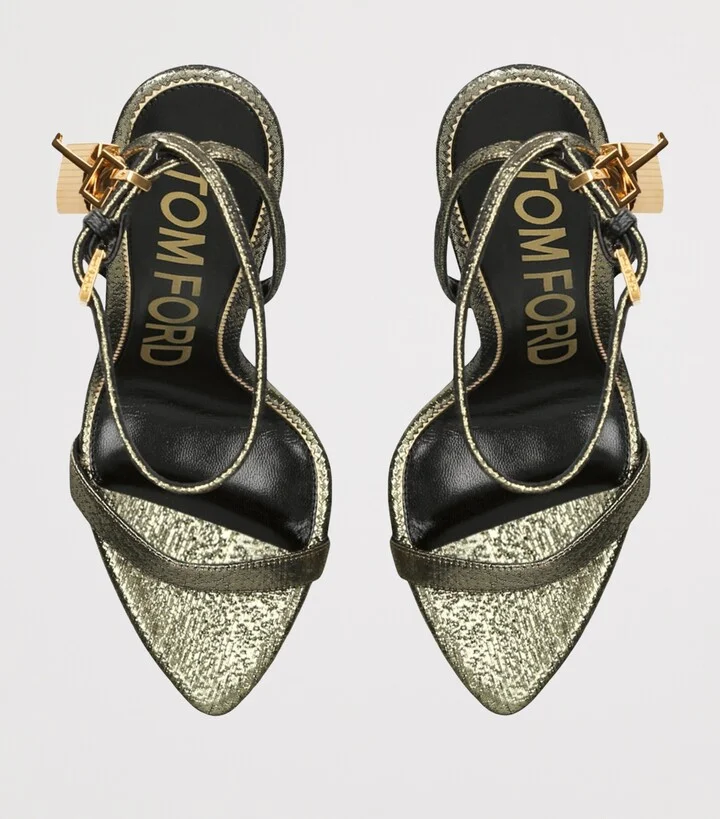 Tom Ford Leather Padlock Sandals 105 - Image 4
