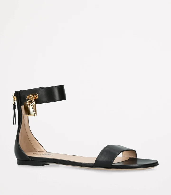 Tom Ford Leather Padlock Sandals - Image 3