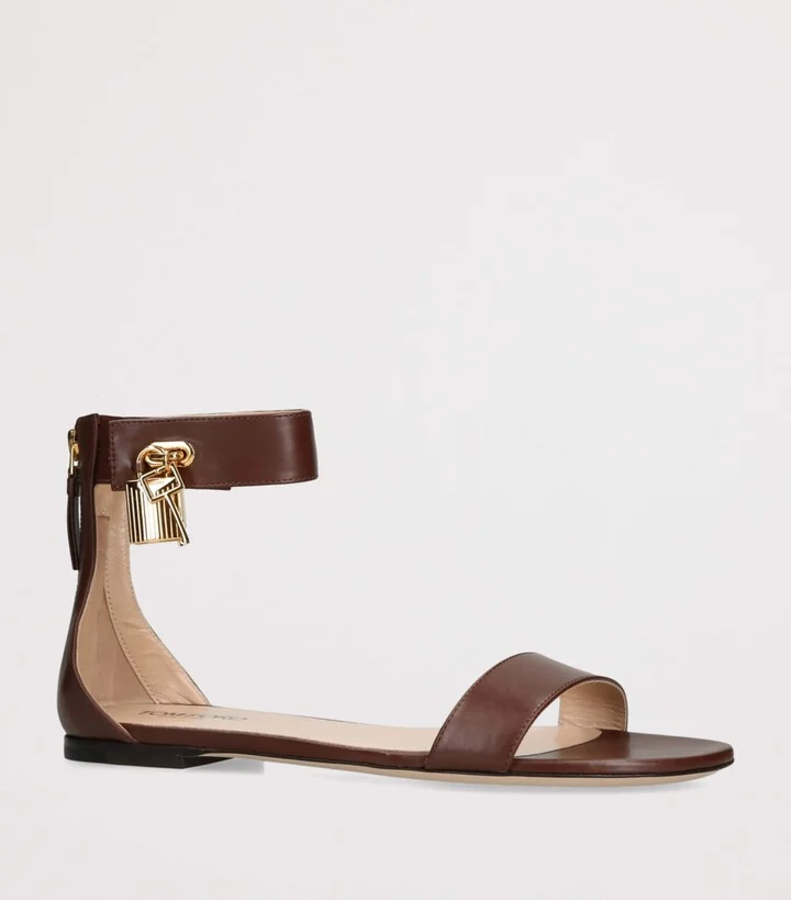 Tom Ford Leather Padlock Sandals - Image 3