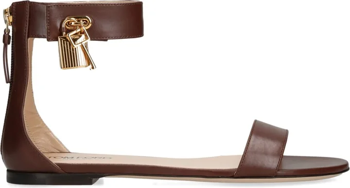 Tom Ford Leather Padlock Sandals