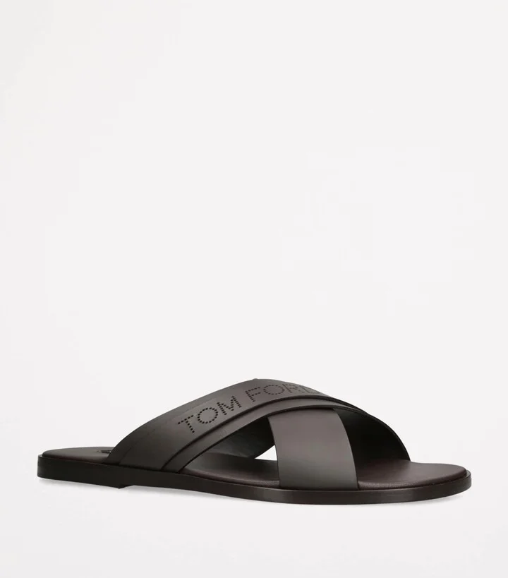 Tom Ford Leather Preston Slides - Image 3