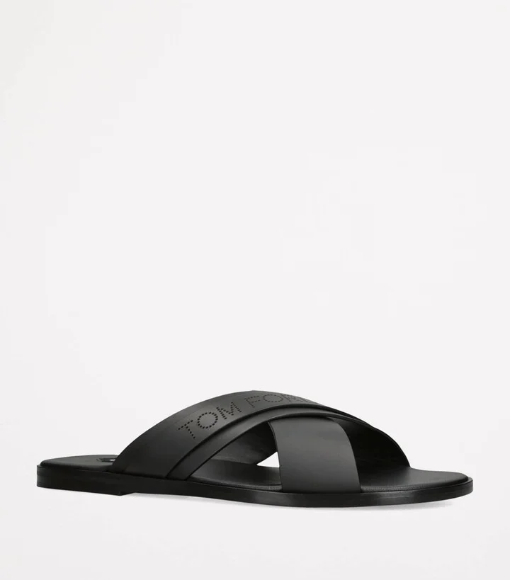 Tom Ford Leather Preston Slides - Image 3