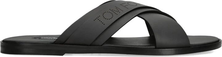 Tom Ford Leather Preston Slides