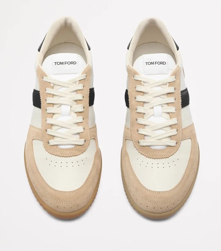 Tom Ford Leather-Suede Terence Sneakers - Image 2