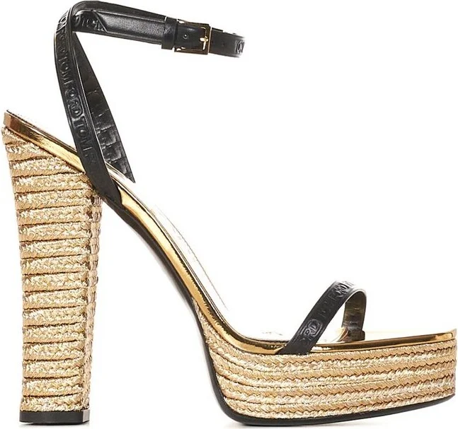 Tom Ford Logo Embossed Platform Sandals
