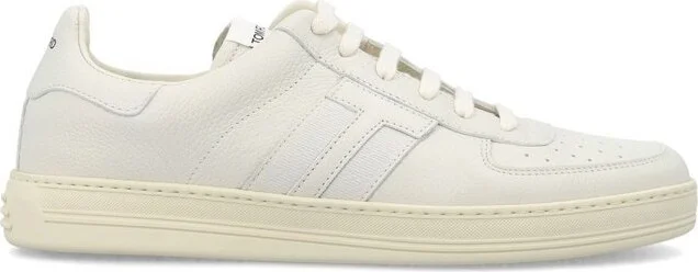 Tom Ford Logo-Patch Almond Toe Sneakers