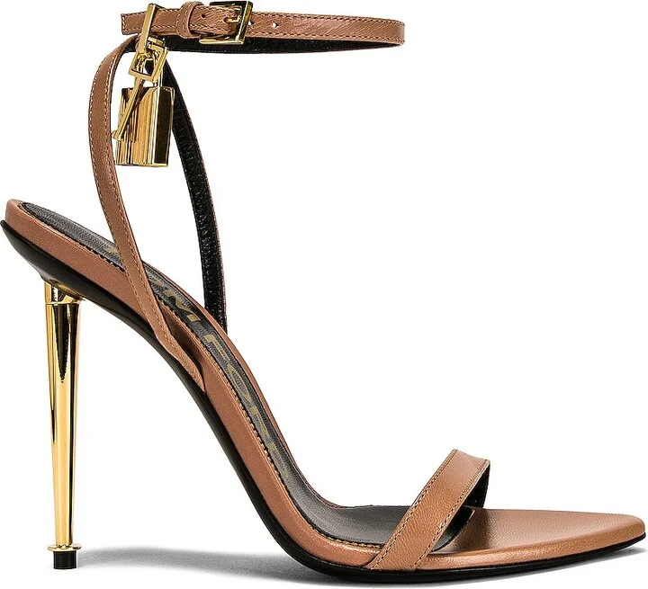 TOM FORD Naked Padlock 105 Sandal in Taupe
