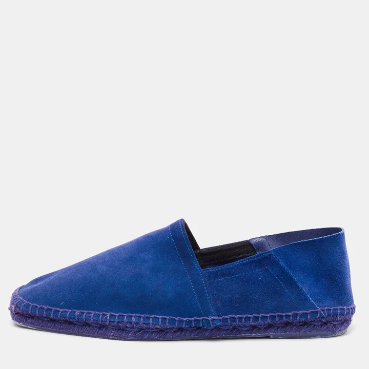 Tom Ford Navy Blue Suede Barnes Espadrilles Size 45