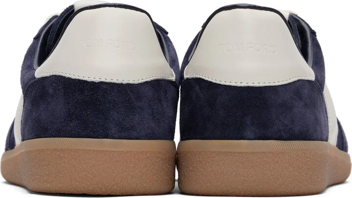 TOM FORD Navy Suede Archer Sneakers - Image 2