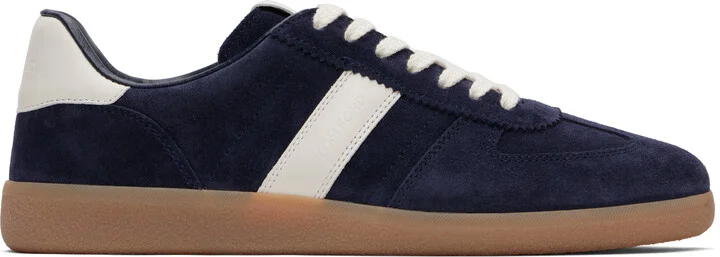 TOM FORD Navy Suede Archer Sneakers