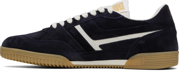 TOM FORD Navy Suede Jackson Sneakers - Image 3
