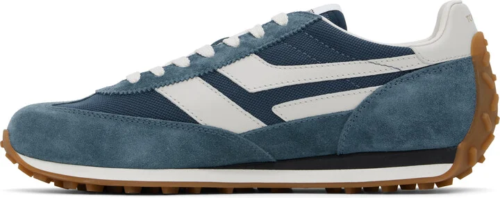 TOM FORD Navy Suede Mick Sneakers - Image 3