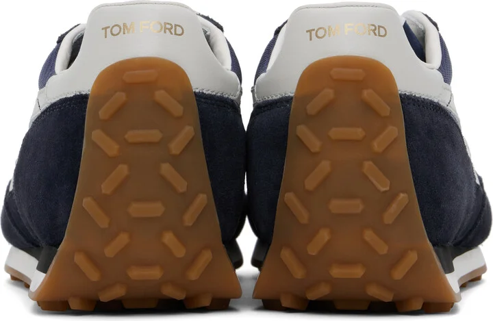 TOM FORD Navy Suede Mick Sneakers - Image 2