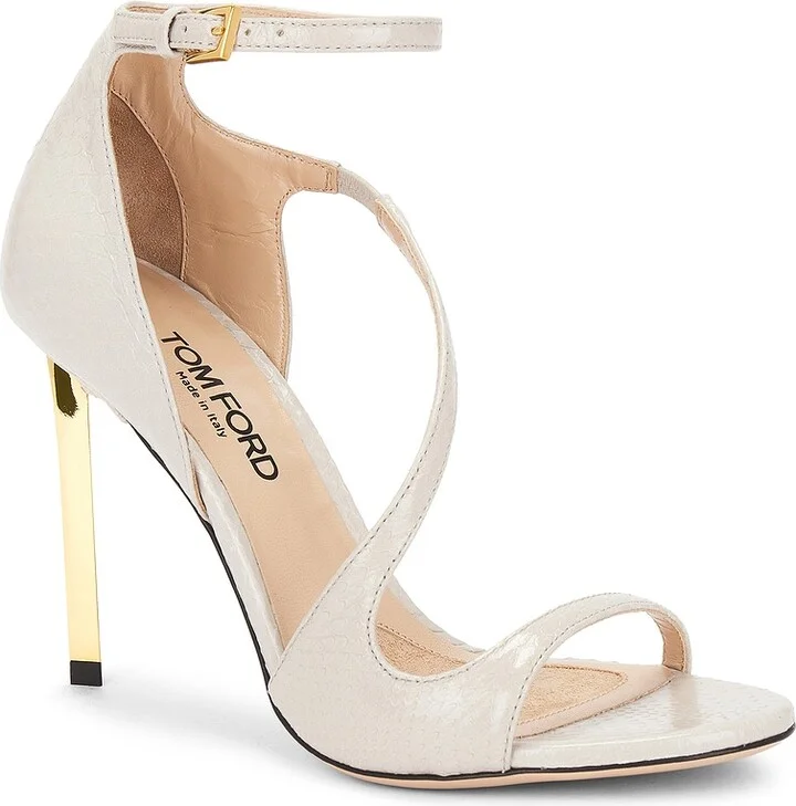 TOM FORD Newton 105mm Shiny Ayers Sandal in Grey - Image 2