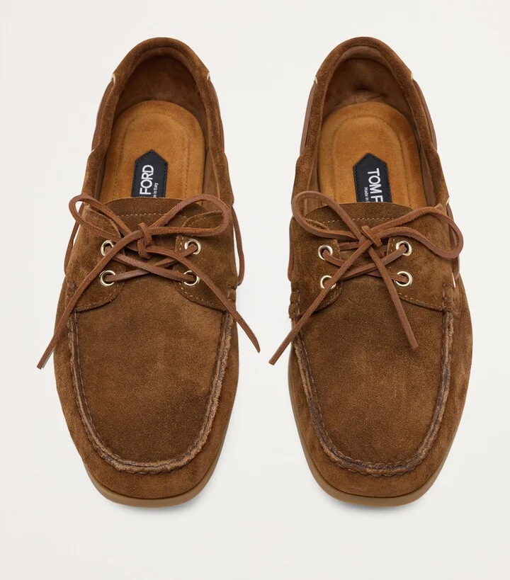 Tom Ford Nubuck Leather Boat Shoes - Image 2