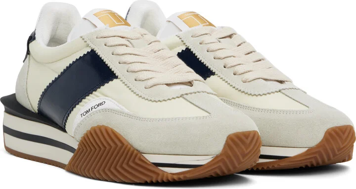 TOM FORD Off-White James Sneakers - Image 4