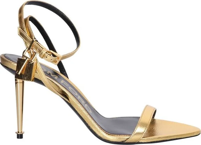 Tom Ford Padlock High Stiletto Heeled Sandals