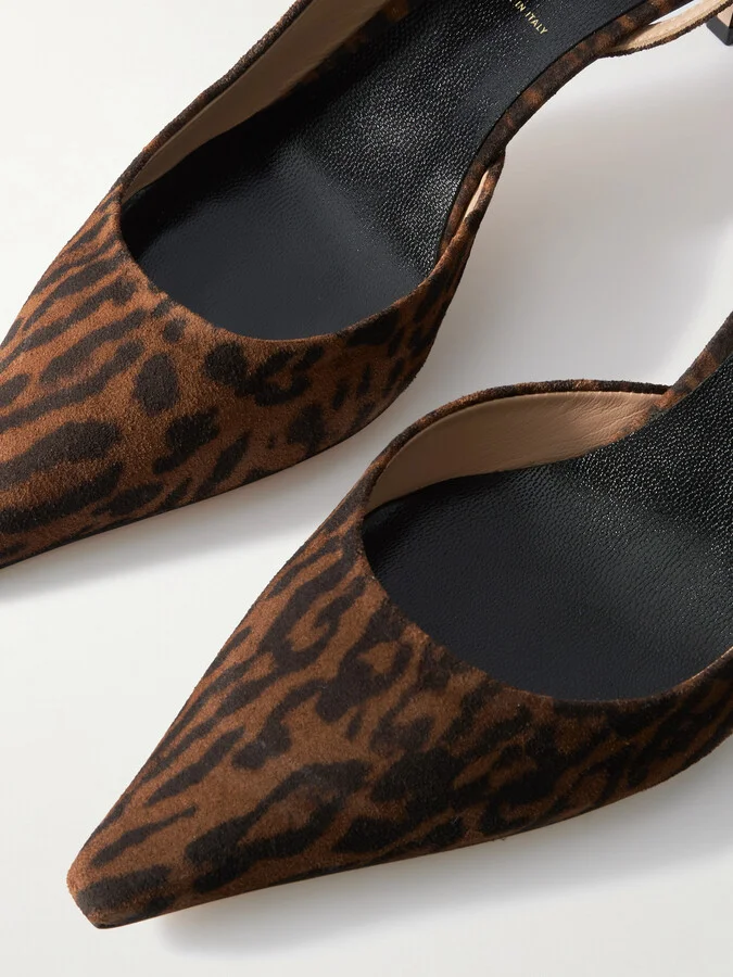 TOM FORD - Padlock Leopard-print Suede Pumps - Brown - Image 4