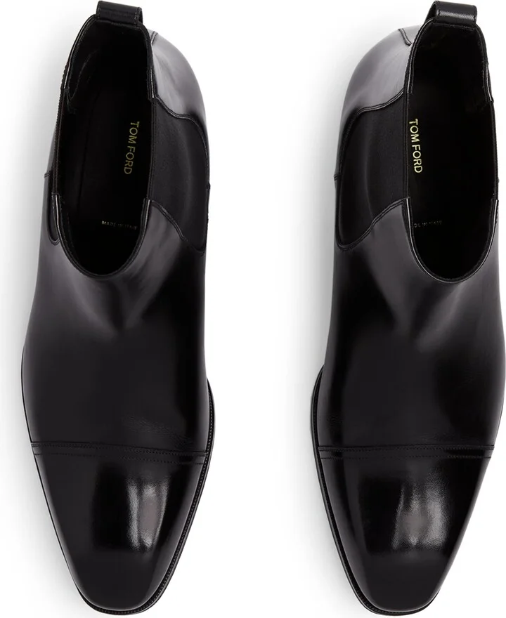 Tom Ford Patent Leather Chelsea Boots - Image 5