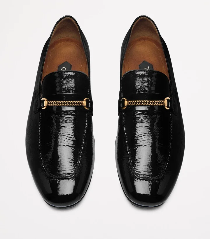 Tom Ford Patent Leather Eel Print Gigi Loafers - Image 2