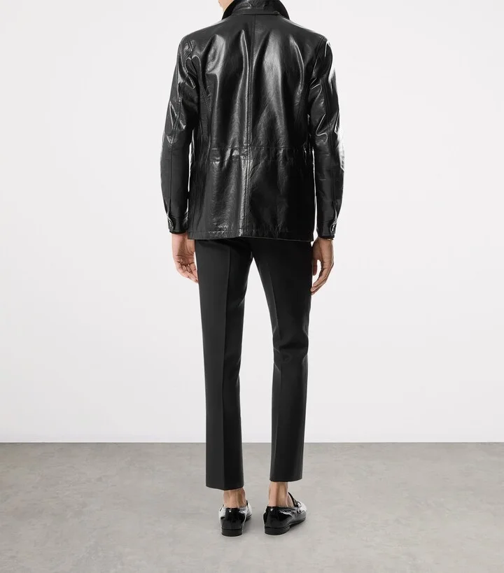 Tom Ford Patent Leather Eel Print Gigi Loafers - Image 6