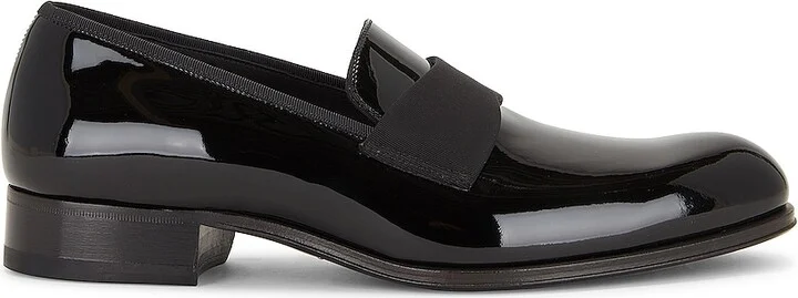 TOM FORD Patent Loafer in Black