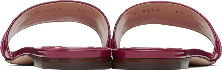 TOM FORD Pink Leather Flat Sandals - Image 2