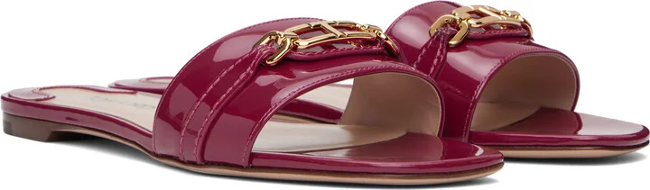 TOM FORD Pink Leather Flat Sandals - Image 4