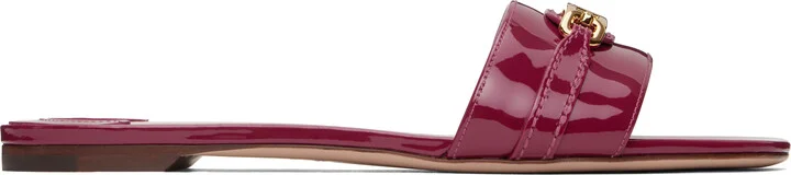 TOM FORD Pink Leather Flat Sandals