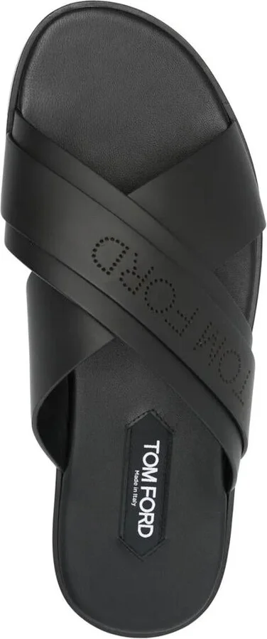 Tom Ford Preston Logo-Perforated Slides Shoes - Image 4