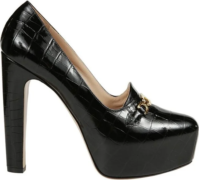 Tom Ford Shiny Stamped Whitney Platform Pumps