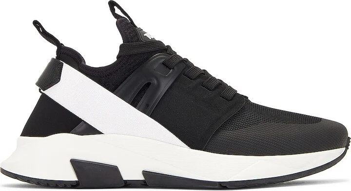 TOM FORD Smooth Leather Low Top Sneakers in Black