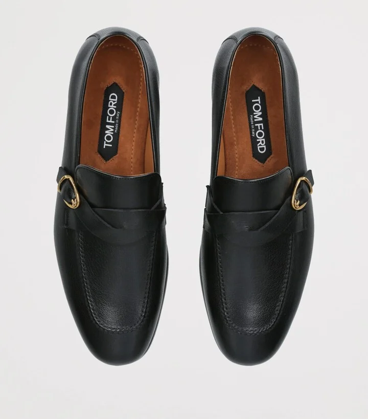 Tom Ford Suede Side Buckle Loafers - Image 4