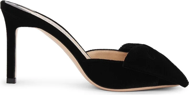 TOM FORD Velvet Brigitte 85mm Mule in Black