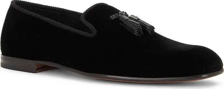 TOM FORD Velvet Loafer in Black - Image 2