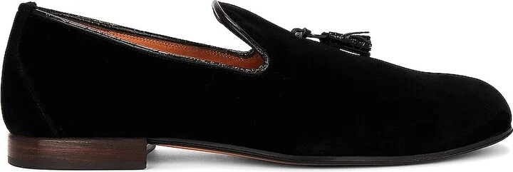 TOM FORD Velvet Loafer in Black