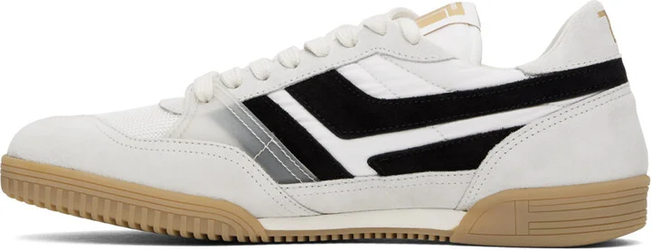 TOM FORD White & Black Suede Jackson Sneakers - Image 3