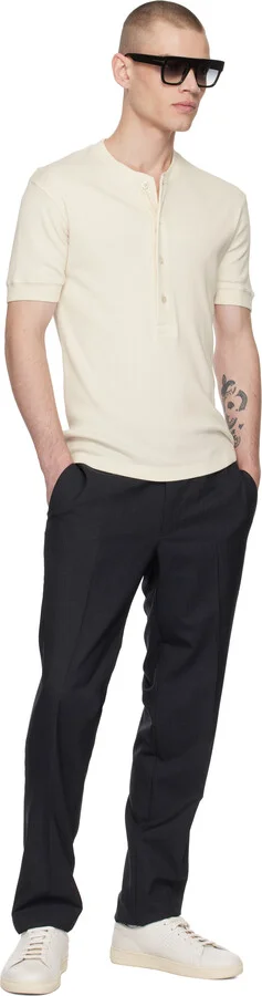 TOM FORD White Grain Leather Warwick Sneakers - Image 5