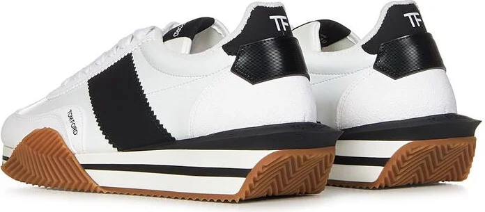 Tom Ford White Leather Sneakers - Image 2