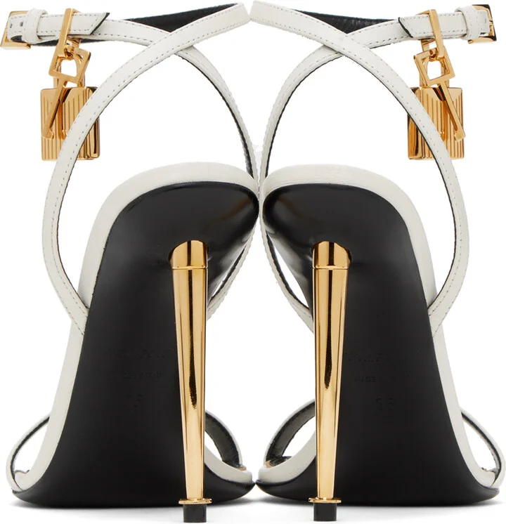 TOM FORD White Pointy Naked Sandals - Image 2
