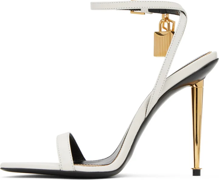 TOM FORD White Pointy Naked Sandals - Image 3