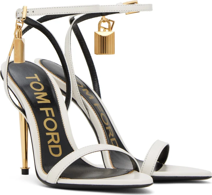 TOM FORD White Pointy Naked Sandals - Image 4