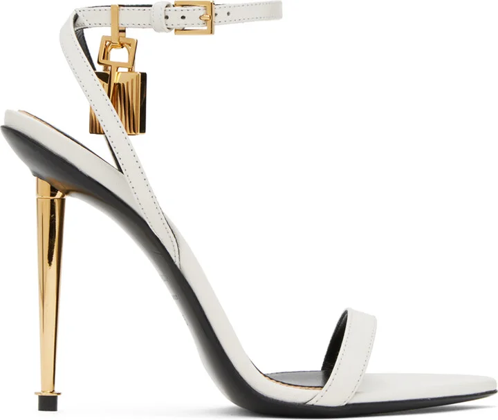 TOM FORD White Pointy Naked Sandals