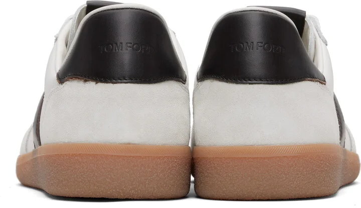 TOM FORD White Suede Archer Sneakers - Image 2