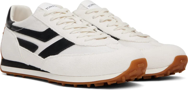 TOM FORD White Suede Mick Sneakers - Image 4