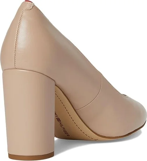 Tommy Hilfiger Abilene 3 High Women's Heels Light Natural : 8 M, Leather/Rubber - Image 4